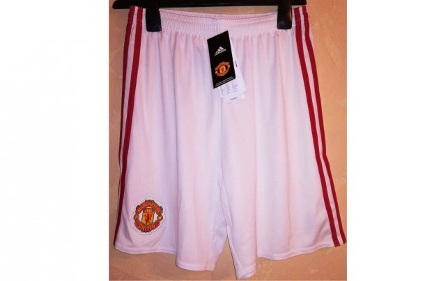 Manchester United eredeti adidas piros-fehr rvid nadrg (176)