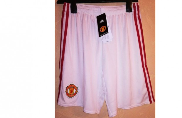 Manchester United eredeti adidas piros-fehr rvid nadrg (176)