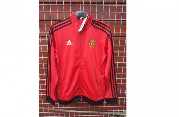 Manchester United eredeti adidas piros fekete cipzras fels (M)