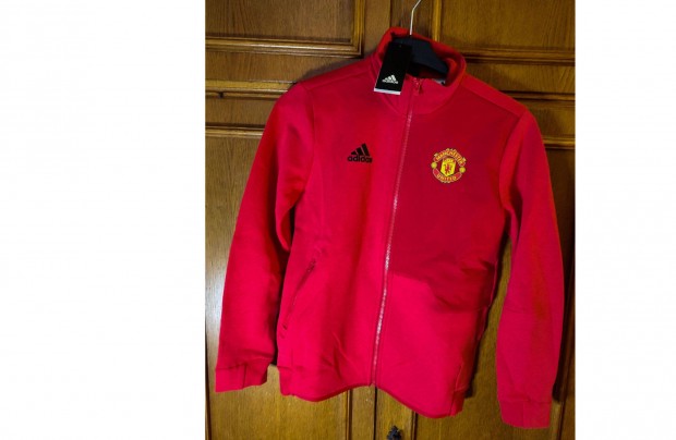 Manchester United eredeti adidas piros gyerek cipzras dzseki (M, 152)