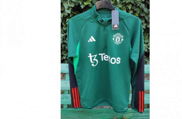 Manchester United eredeti adidas zld cipzras nyak fels (M)