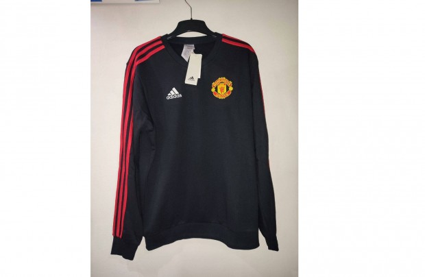 Manchester United fekete piros eredeti adidas pulóver (M)
