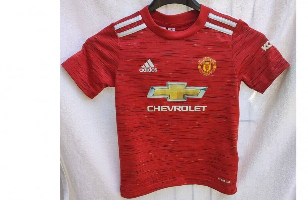 Manchester United piros eredeti adidas 2020-21-es gyerek mez (110)