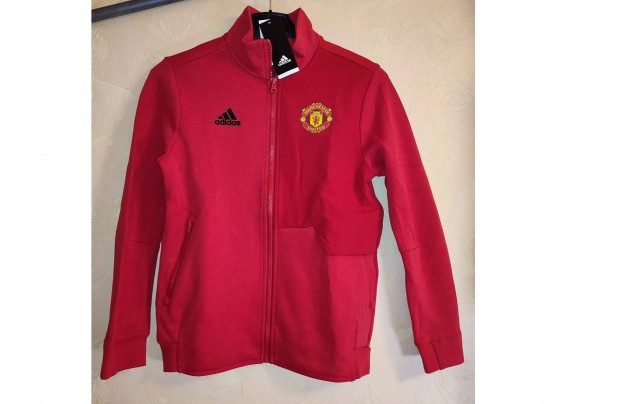 Manchester United piros eredeti adidas cipzáras gyerek felső (M, 152)