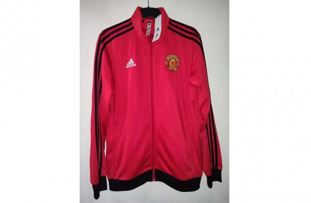 Manchester United piros fekete eredeti adidas cipzáras tréning felső