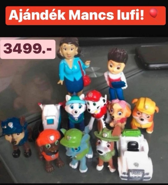 Mancs rjrat 12 mini figura Tortadsznek is