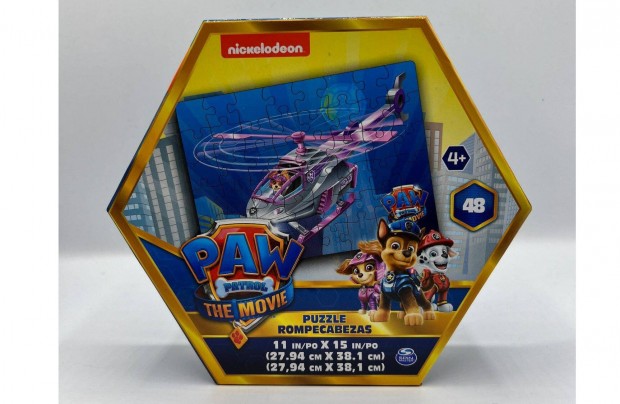 Mancs Őrjárat Puzzle (Paw Patrol Movie), 48 db, 27x38 cm, új, Akciós