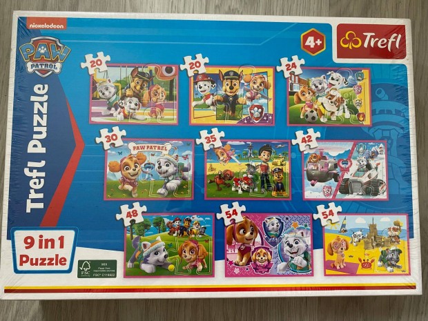 Mancs rjrat kirak, Paw Patrol puzzle, 9 in 1