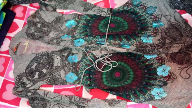 Mandala mintas gepi kotott Desigual kardigan, M (2x viselt)