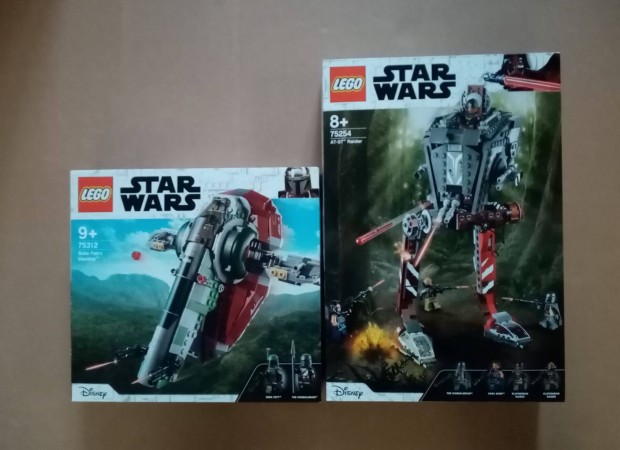 Mandalorian bontatlan Star Wars LEGO 75254 AT-ST Raider + 75312 Foxrb