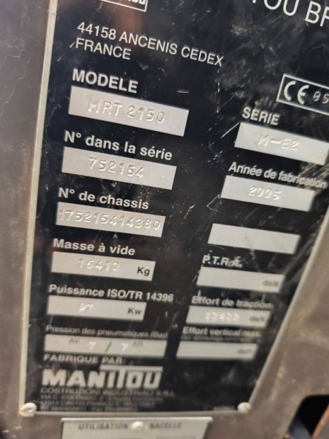 Manitou teleszkpos rakod