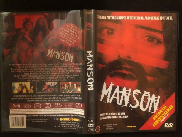 Manson Roman Polanski neje hallnak igaz trtnete DVD (karcmentes)