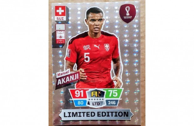 Manuel Akanji Svjc Limited Edition focis krtya Panini Qatar 2022