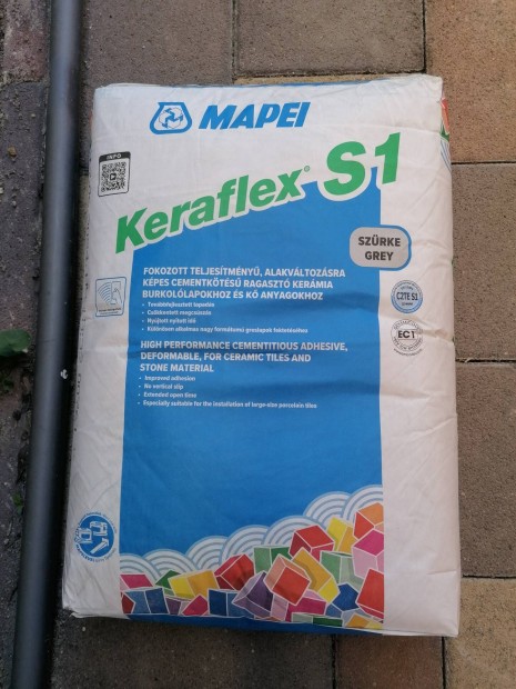 Mapei Keraflex S1 szrke 25 kg bontatlan szinte ingyen elvihet 