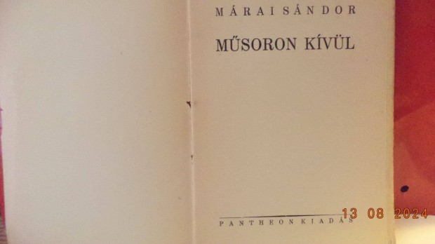 Mrai Sndor: Msoron kvl