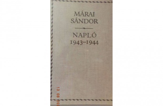 Mrai Sndor: Napl 1943 - 1944