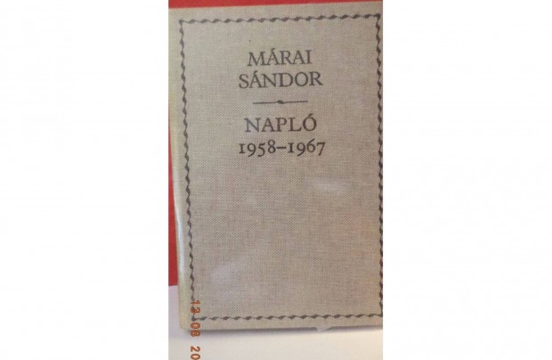 Mrai Sndor: Napl 1958 - 1967