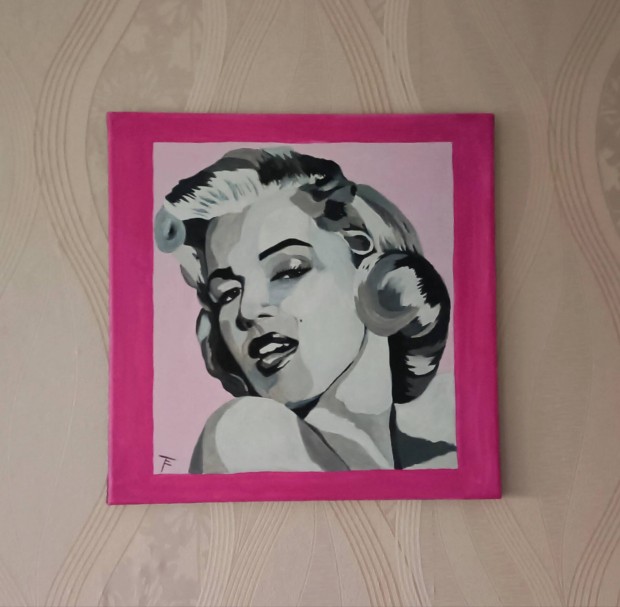 Marilyn Monroe akril festmny 40x40 cm