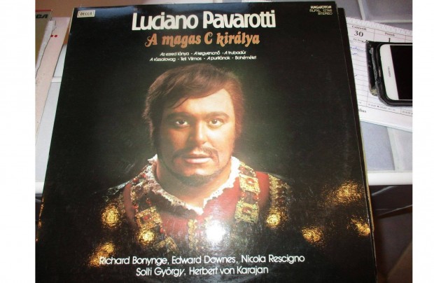 Mario Lanza s Luciano Pavarotti bakelit hanglemezek eladk