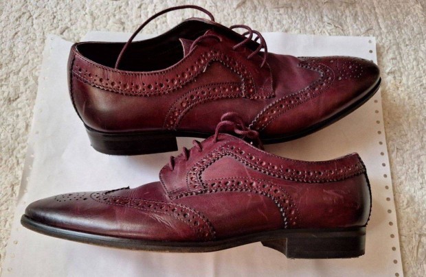 Marks & Spencer férfi bőr brogues cipő burgundy színben eladó.43-as.,