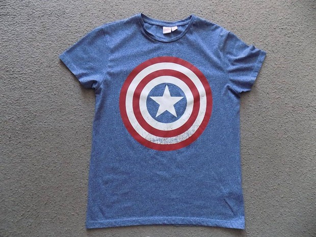 Marvel Amerika kapitány pamut póló, M-es méret