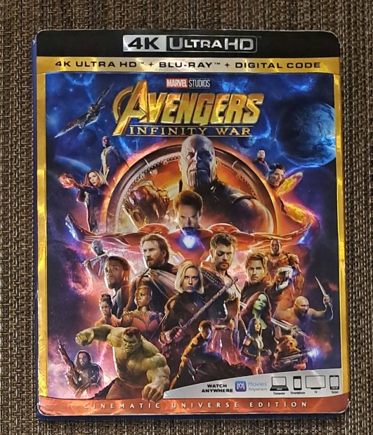 Marvel Avengers Bosszllk Vgtelen Hbor Blu Ray angol nmet hang