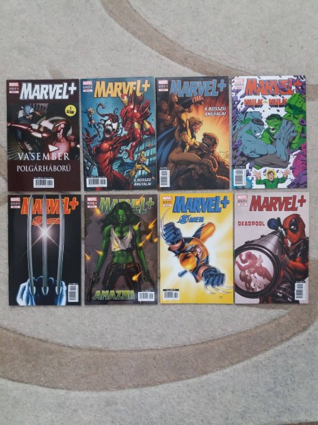 Marvel+ 2012/1., 3., 4., 6., 2013/1-3., 2015/5. szmok
