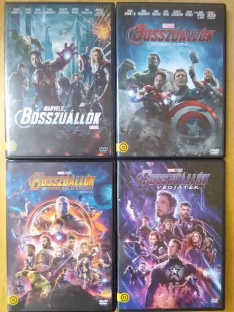 Marvel - Bosszllk 1-4 teljes jszer dvd gyjtemny 