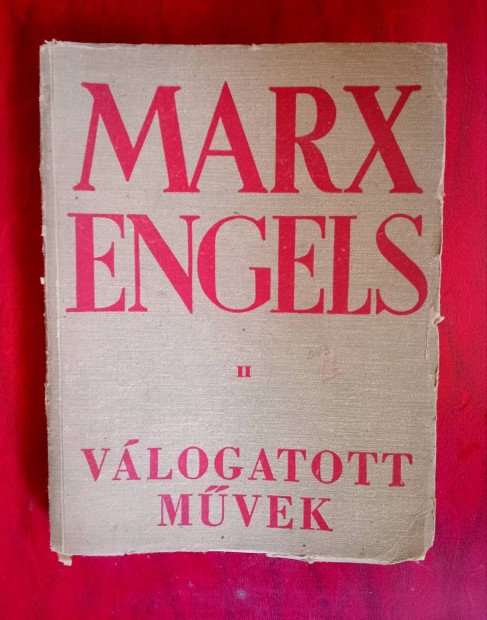 Marx Engels Vlogatott Mvek, knyv, szp llapotban