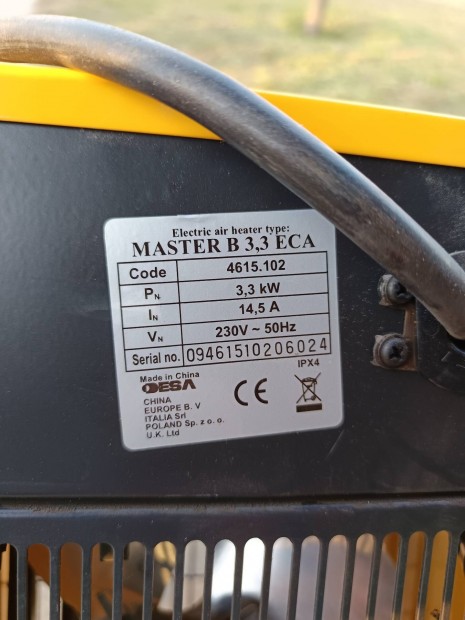 Master B 3,3 ECA hsugrz ventilltor