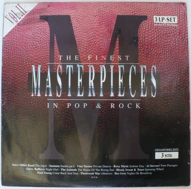 Masterpieces (nmet nyoms pop-rock vlogats, 3 LP)