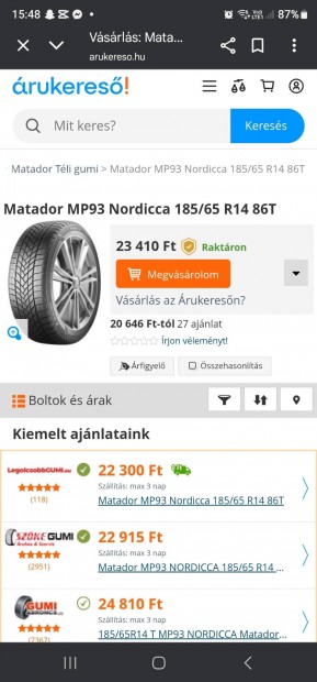 Matador, Téli, R14, 5x100, Seat, Volkswagen, Skoda, Audi, Újszerű