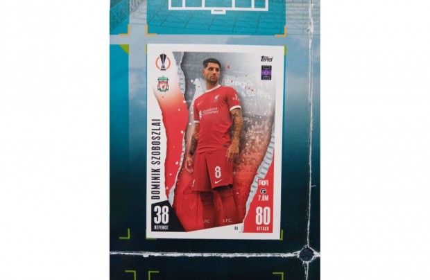 Match Attax 2023-2024 Szoboszlai Dominik (Liverpool) foci krtya