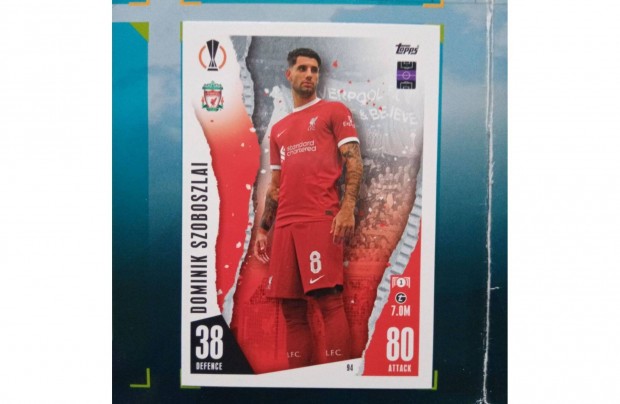 Match Attax 2023-2024 Szoboszlai Dominik (Liverpool) foci kártya