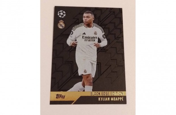 Match Attax 2024/25 Kylian Mbapp Black Edge focis krtya