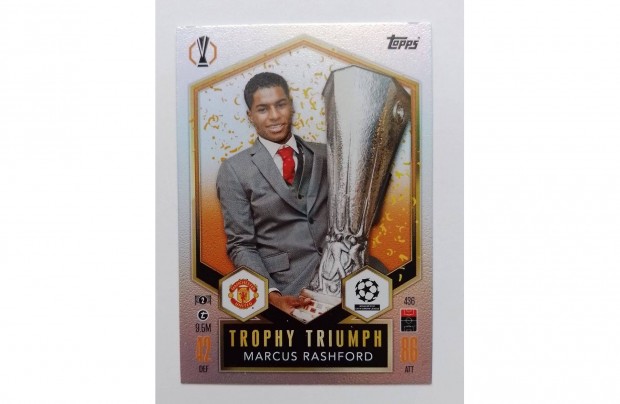 Match Attax 2024/25 Trophy Triumph Marcus Rashford focis krtya