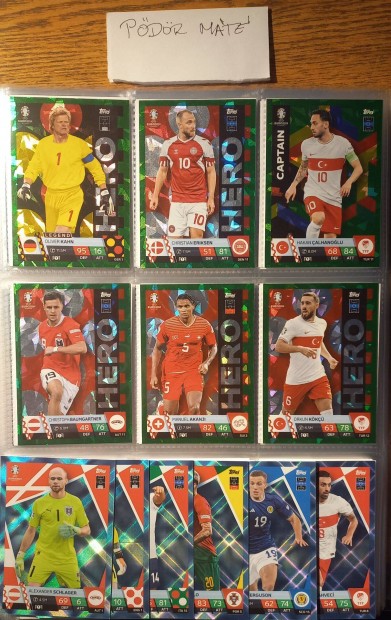 Match Attax Euro parallel lapok