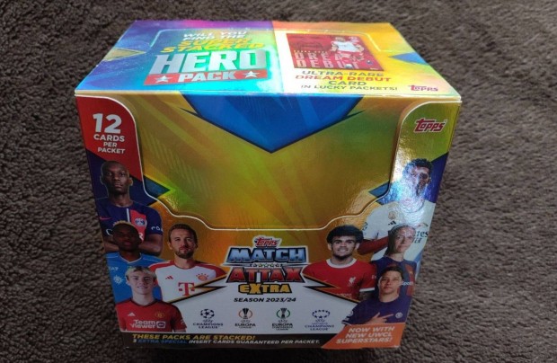 Match Attax Extra Hero pack 36 darab krtyval