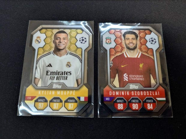 Match attax 24/25 shield Mbapp , Szoboszlai elad 