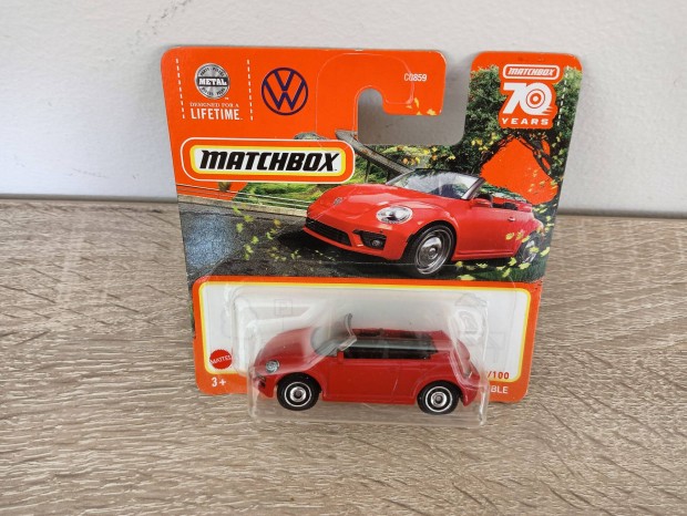 Matchbox 2019 Volkswagen Beetle Convertible 98/100 Red