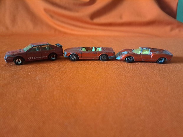 Matchbox 3 db (Audi Quattro, Mercedes 350SL, Porsche 910)