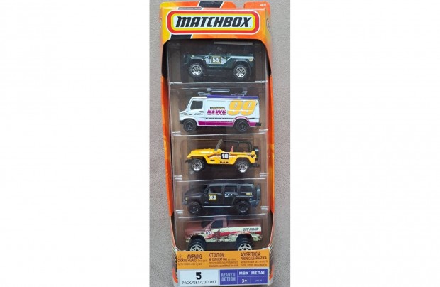 Matchbox 5 pack set 2006. 'Adventure' bontatlan - Jeep,Land Rover,stb