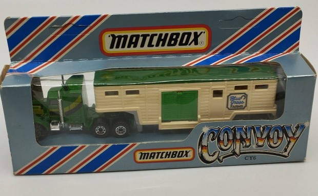 Matchbox Convoy Cy-6 Horse Box tréleren Blue Graas Farms