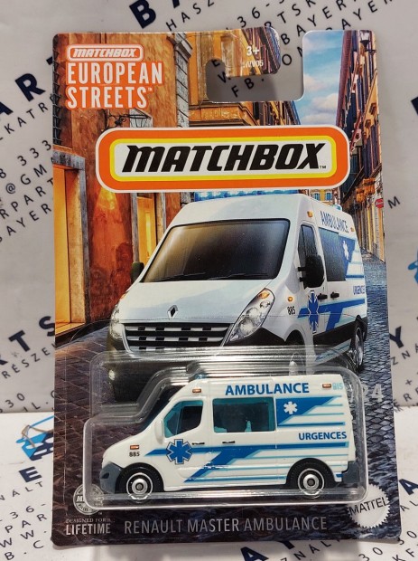 Matchbox European Streets - Renault Master Ambulance mentaut -  Mat