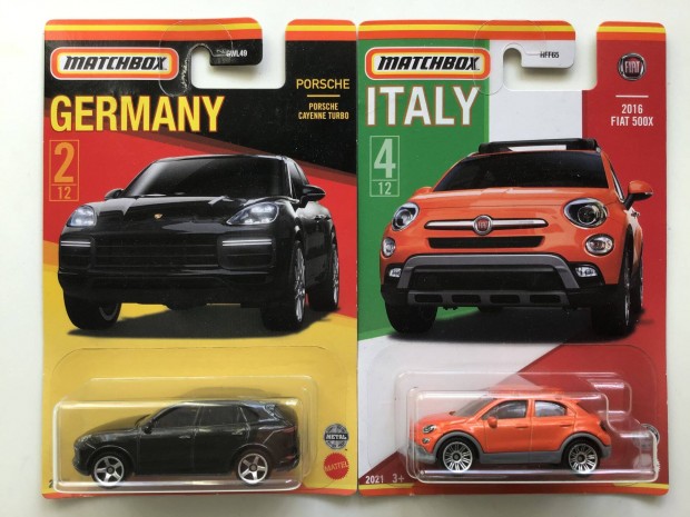 Matchbox Germany Porsche Cayenne Italy Fiat 500