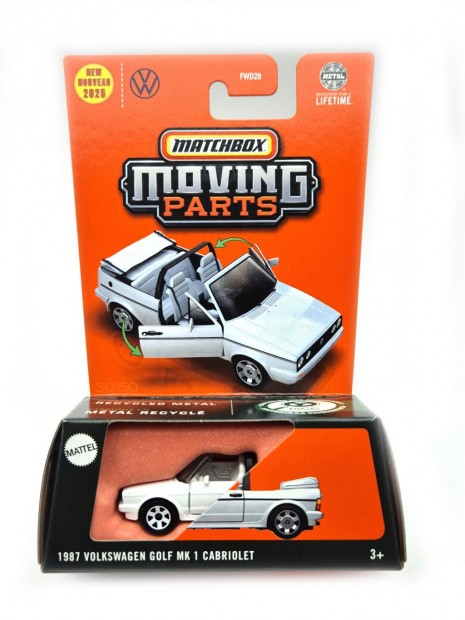 Matchbox Moving Parts - Volkswagen VW Golf MK 1 Cabriolet (1987) - Ma