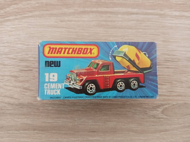 Matchbox Superfast No. 19, Cement Truck res doboz