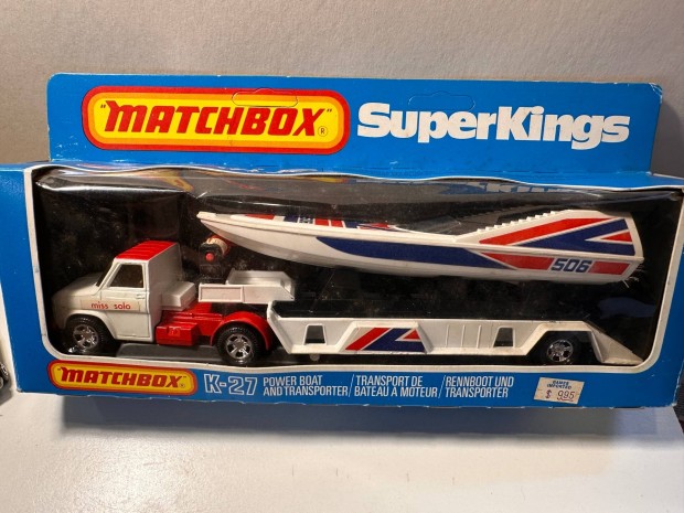 Matchbox Superkings K-27 Powerboat and Transporter