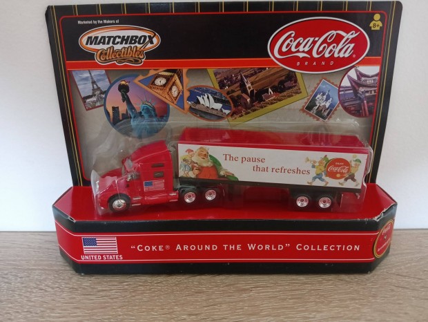 Matchbox collectible Coca Cola Coke around the world semi truck US