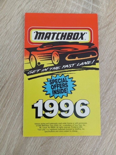 Matchbox katalgus 1996 kis fzet leporell